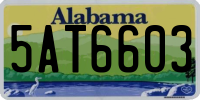AL license plate 5AT6603