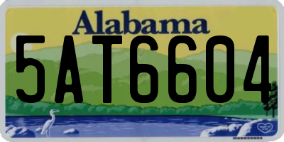 AL license plate 5AT6604