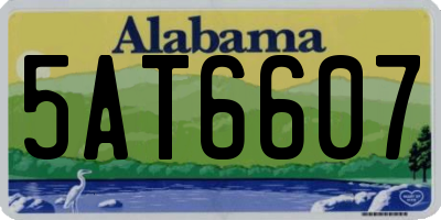 AL license plate 5AT6607