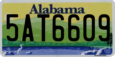 AL license plate 5AT6609