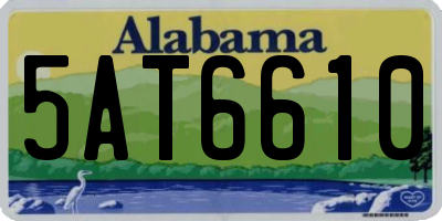AL license plate 5AT6610