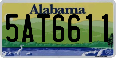 AL license plate 5AT6611