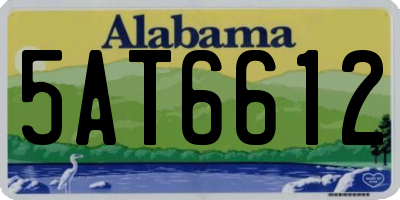 AL license plate 5AT6612