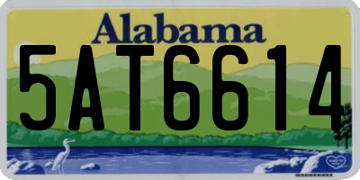 AL license plate 5AT6614