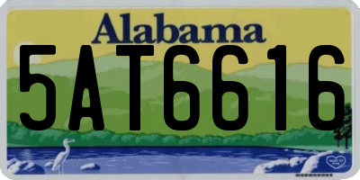 AL license plate 5AT6616
