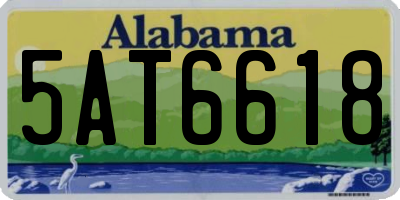 AL license plate 5AT6618