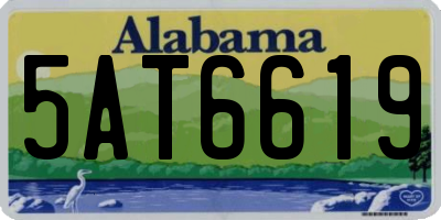 AL license plate 5AT6619