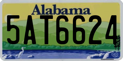 AL license plate 5AT6624