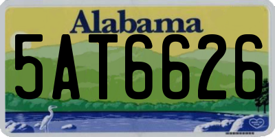 AL license plate 5AT6626