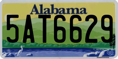 AL license plate 5AT6629