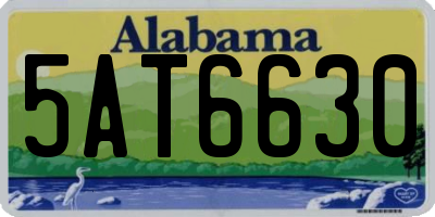 AL license plate 5AT6630