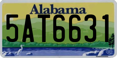 AL license plate 5AT6631