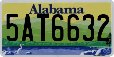 AL license plate 5AT6632