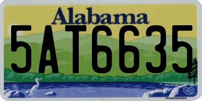AL license plate 5AT6635