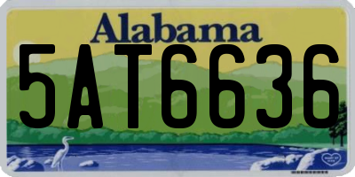 AL license plate 5AT6636