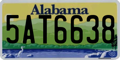 AL license plate 5AT6638