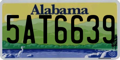AL license plate 5AT6639