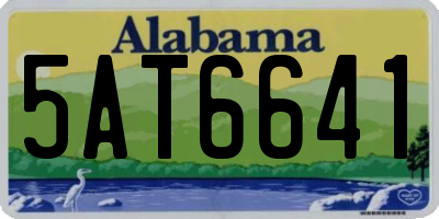 AL license plate 5AT6641