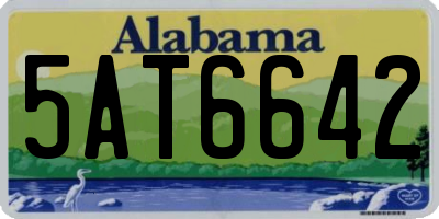 AL license plate 5AT6642