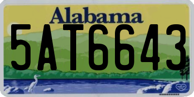 AL license plate 5AT6643