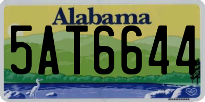 AL license plate 5AT6644