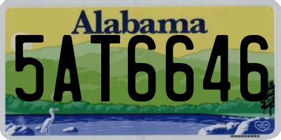 AL license plate 5AT6646