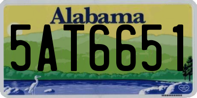 AL license plate 5AT6651