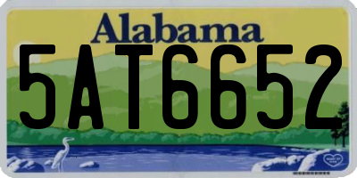 AL license plate 5AT6652