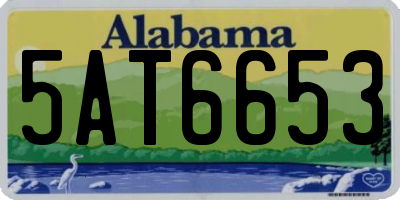 AL license plate 5AT6653
