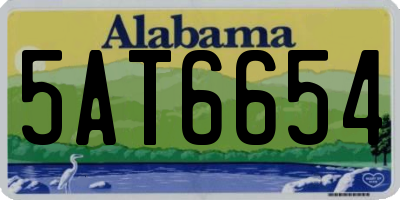 AL license plate 5AT6654