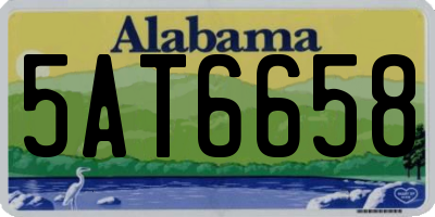 AL license plate 5AT6658