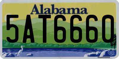 AL license plate 5AT6660