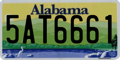 AL license plate 5AT6661