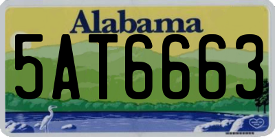 AL license plate 5AT6663