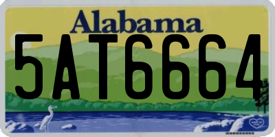 AL license plate 5AT6664