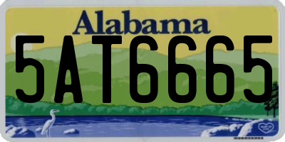 AL license plate 5AT6665