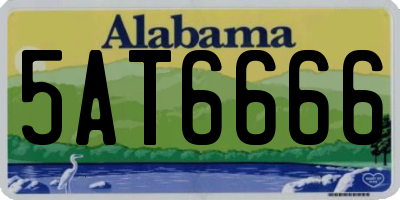 AL license plate 5AT6666
