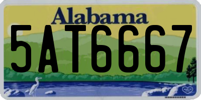 AL license plate 5AT6667