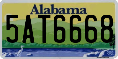 AL license plate 5AT6668