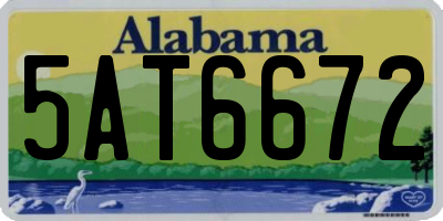 AL license plate 5AT6672