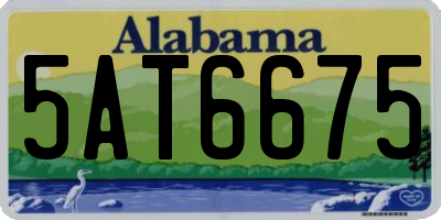 AL license plate 5AT6675