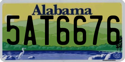AL license plate 5AT6676