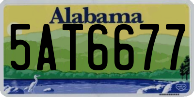 AL license plate 5AT6677