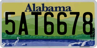 AL license plate 5AT6678
