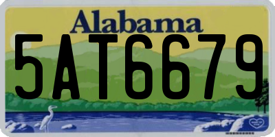 AL license plate 5AT6679