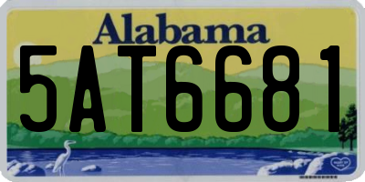 AL license plate 5AT6681