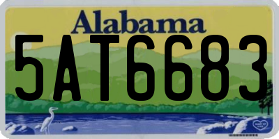 AL license plate 5AT6683