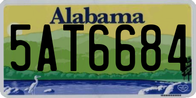AL license plate 5AT6684