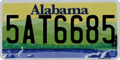 AL license plate 5AT6685
