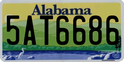 AL license plate 5AT6686